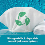 Side view of Medline ReadyFlush 24 count personal cleansing cloths