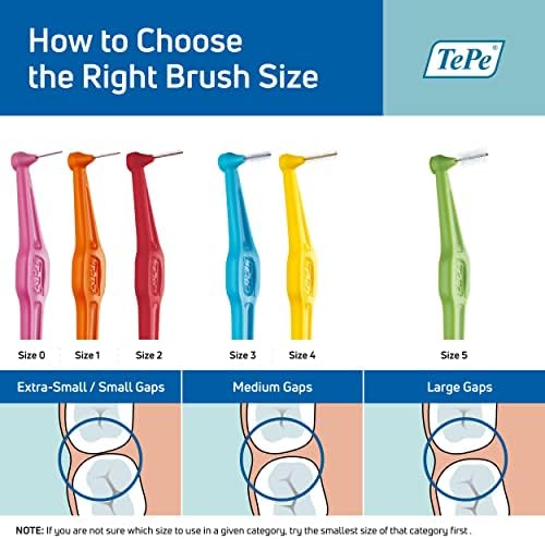 TePe interdental brush showing the long ergonomic handle