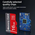 Yicunxin micro memory card dual pack showing the precise gold plated connection pins on the back of the cards