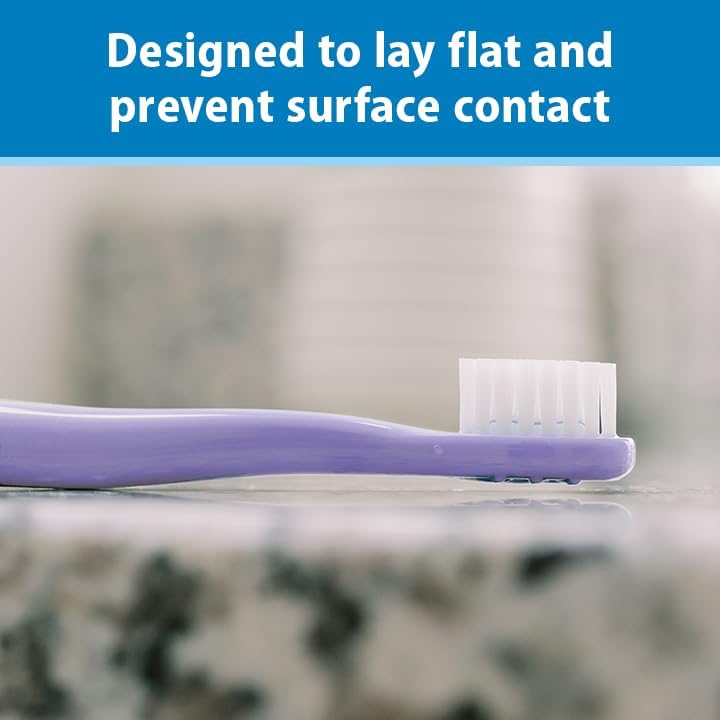 Authentic Dr. Brown's USA imported infant toothbrush packaging detail.