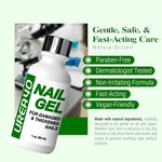 Before and after results using urea gel for yellow discolored nails