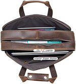 Polare Original leather crossbody shoulder bag displayed with the adjustable shoulder strap attached for business travel.