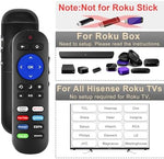 Close up view of the infrared smart remote control featuring quick access streaming shortcut buttons and tactile directional navigation pad.
