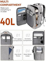 Vancropak travel bag side view showing two inch expandable zipper section