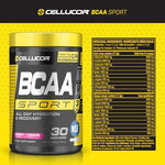 Cellucor BCAA Sport 30 servings nutrition facts label and ingredients