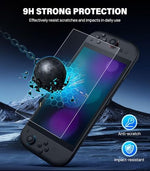 All four pieces of the transparent HD clear tempered glass skin arranged neatly.