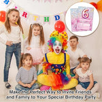Beshoul rainbow foil party supplies pack showing matching envelopes arranged neatly