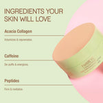 Close up view of the serum infused green and beige hydrogel patches from the Pixi variety set.