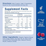 Close up of berry flavored toddler immune support gummies from Mommys Bliss.