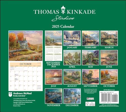 Thomas Kinkade Studios 2025 Deluxe Wall Calendar - Image 3