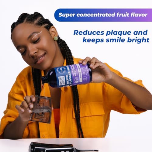 Premium dental whitening additive packaging illustrating the direct dilution directions