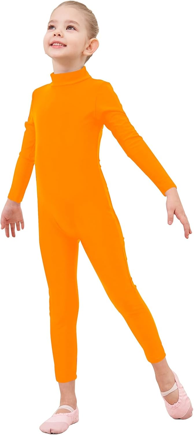 Girls Unitards Long Sleeve Full Body Leotard Kids Turtleneck Bodysuit for Dance Costume Gymnastics 3-12 Years - Image 13