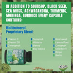 Vyxion vegan herbal supplement bottle back label nutritional facts