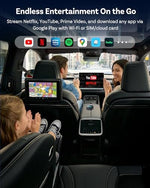 Packaging contents of the authentic imported wireless car play system showing connection cables and user guide