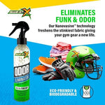 Sweat X Sport Odor Eliminator being used on stinky sports shoes and sneakers