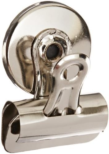 School Smart Nickel Plated Steel Magnetic Clip, 1-1/4" L (Pack of 24) - Image 1