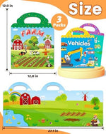Three pack collection of Walenced reusable sticker activity books for girls and boys