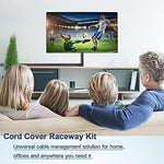 Bestong home office cable organizer kit layout displaying all ten included channel pieces and mounting hardware.
