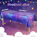 Shimmery star theme party table decoration closeup