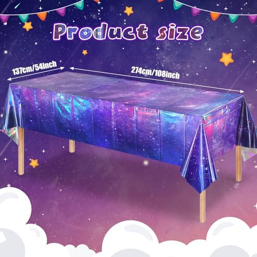 Shimmery star theme party table decoration closeup