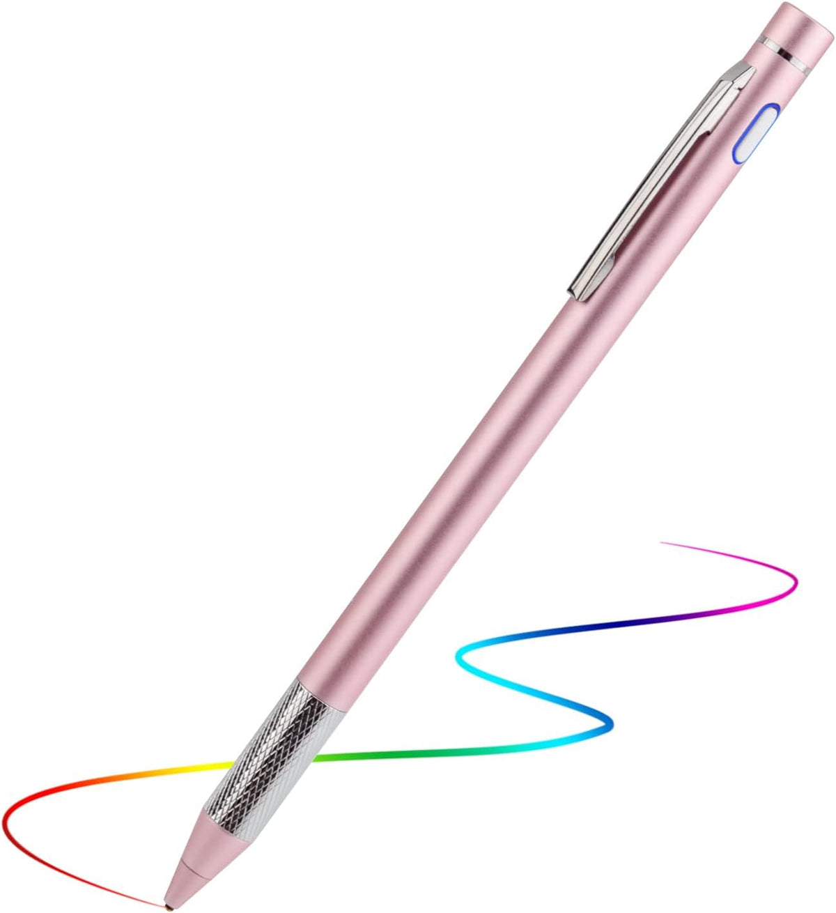 Minilabo stylus pen front view featuring pink active digital design.