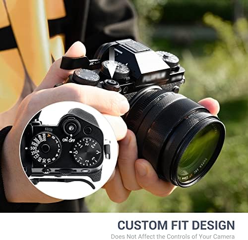 Premium hot shoe thumb grip packaging layout with all included premium protection inserts.