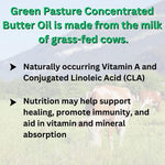 Imported Green Pasture USA wellness supplement gel bottle showing brand sealing