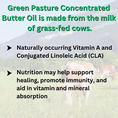 Imported Green Pasture USA wellness supplement gel bottle showing brand sealing