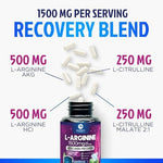Supplement facts label of Nature's Peak L-Arginine complex