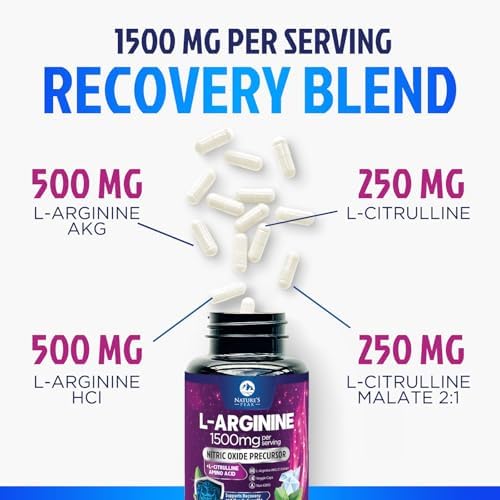 Supplement facts label of Nature's Peak L-Arginine complex