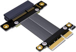 Adtlink PCIe 4.0 3.0 X1 Riser Cable front view showing connectors and ribbon extender