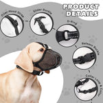 Bonthee dog muzzle showing reflective trim features