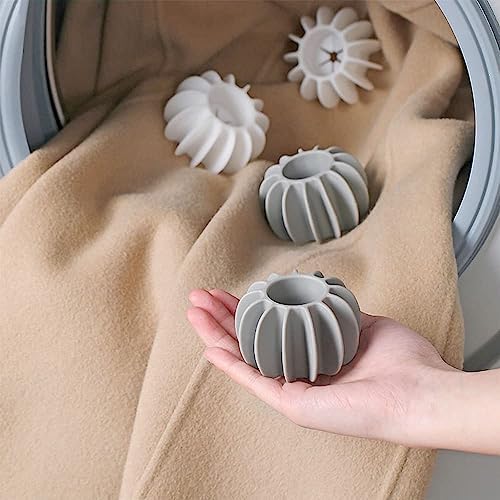 Silicone anti-tangle laundry balls for washing machine lint removal