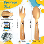 Stainless steel folding cutlery replacement for kids insulated jars