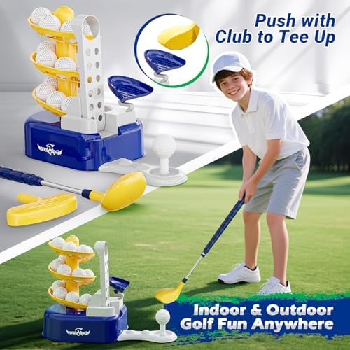 Top view of EagleStone toddler golf set assembly