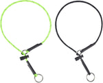 22" Dog Slip Collar - 5/32" Paracord Rope Dog Collar with Spring-Loaded Stopper & Stainless Steel O-Ring, Reflective for Low-Light Visibility (Black & Neon Green) - Image 9