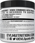 Scoop of unflavored L-Glutamine powder supplement