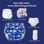 Side view of BISENKID size two T plastic training pants demonstrating the flexible stretch and comfortable fit
