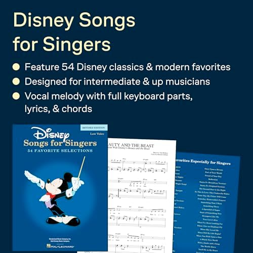 Disney Songs for Singers Sheet Music | Low Voice Vocal Collection for Singers | 54 Beloved Disney Classics | Vocal Selections for Low Voice Singers | Disney Musical Songbook - Image 4