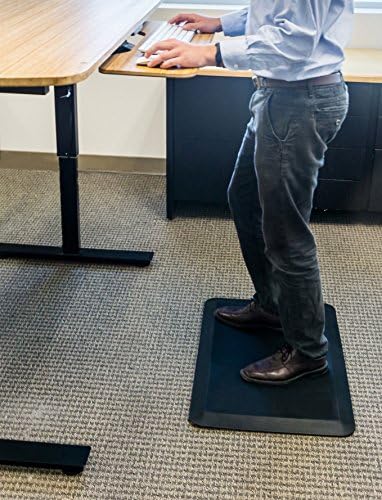 Standee Co. padded floor mat used underneath a home office standing desk