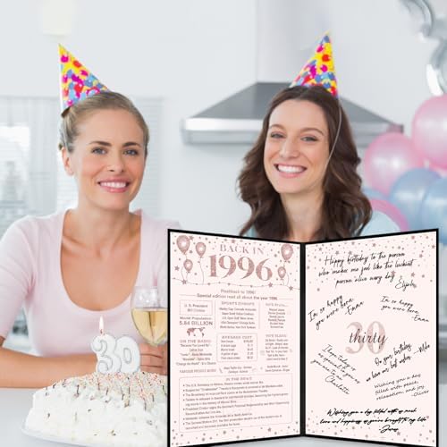 Crenics birthday signature book folded display