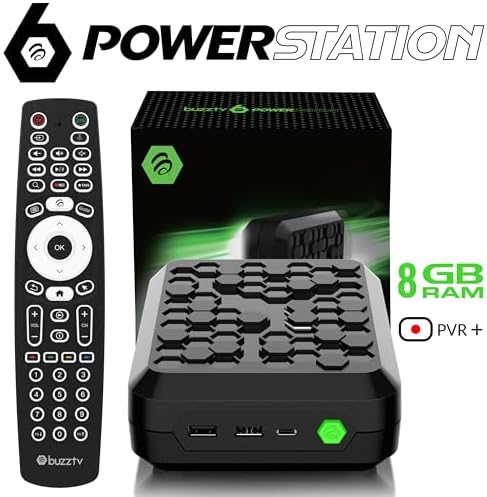 BuzzTV P6 PowerStation 8K Media Device with 8GB RAM, Expandable Storage, Android 13, Dual Quad-Core Processors, and BT-500 Smart Remote - Image 5