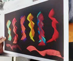 MAIMOUFIN artist drawing paper in use with pastels