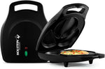 Holstein Housewares Stainless Steel 2 Section Omelet & Frittata Maker, Non Stick Coating, Easy To Clean, Indicator Lights, Compact Storage, Prepare Versatile Recipes in Minutes. 2 Portions, Black - Image 9