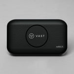 Generic Vast H1 4G LTE MiFi mobile hotspot router front view showcasing compact black design and central logo.