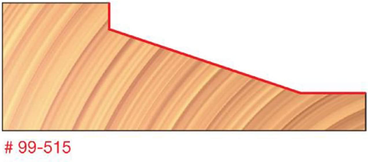 Freud 99-515 carbide tipped router bit shank and cutting edge detail