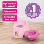 Side angle of Disney Princess toddler potty trainer