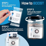 Salt-free plant-based glycerin humidity control packets for food safe storage.