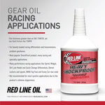 Back label of Red Line 58204 Synthetic Gear Oil