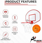 Shatterproof backboard of Majestic Hoops mini basketball set